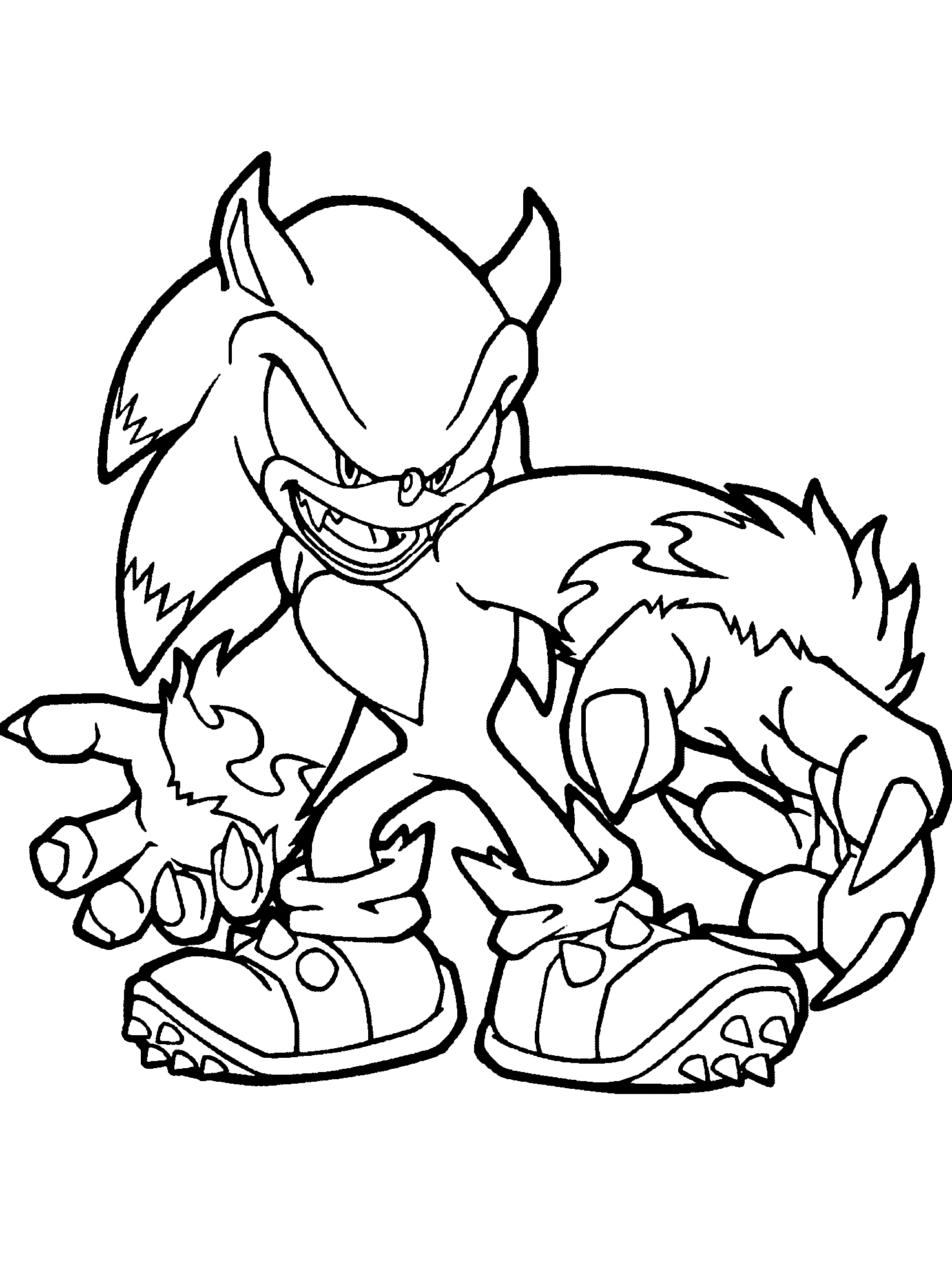 coloring page  sonic unleashed