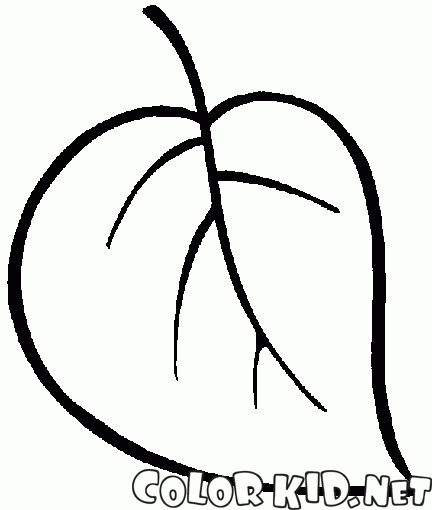 coloring page folha da árvore