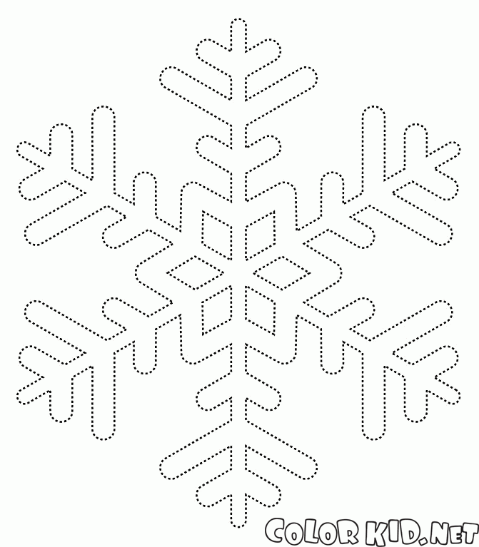 coloring page floco de neve