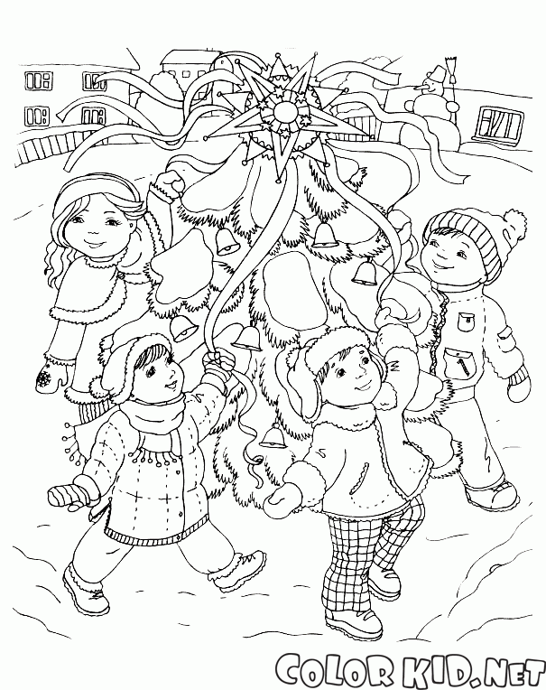 coloring page estrela do natal