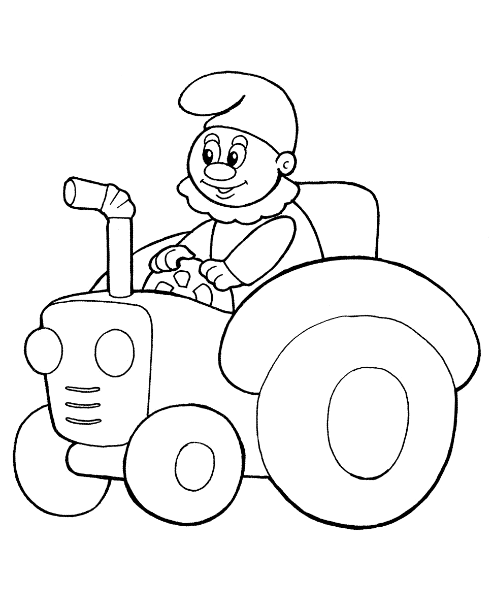 Coloring page - O trator de brinquedo