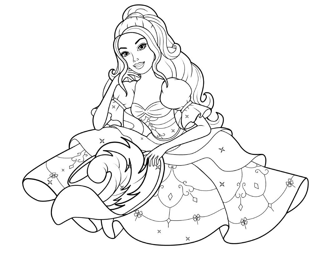 Coloring page - Barbie ea espada