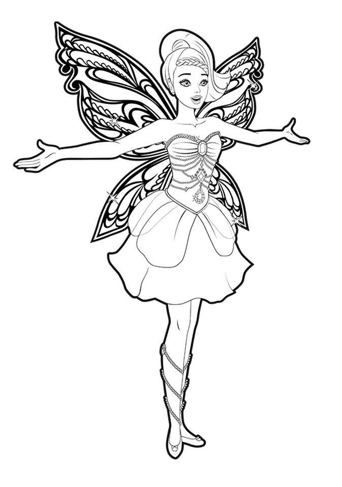 Coloring page - Barbie Fada