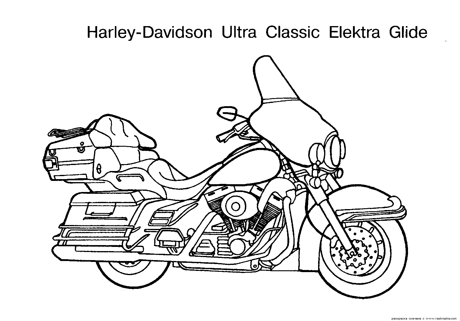 Desenho de Motocicleta cruiser para colorir