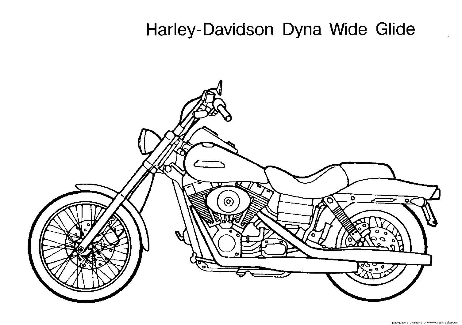 Imprimir moto Harley Davidson Colorir e Pintar!