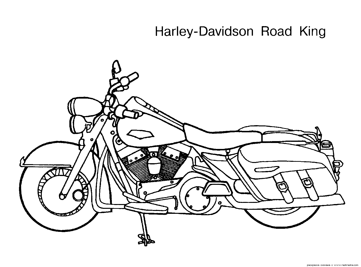 Coloring page - Motocicleta em um carrinho