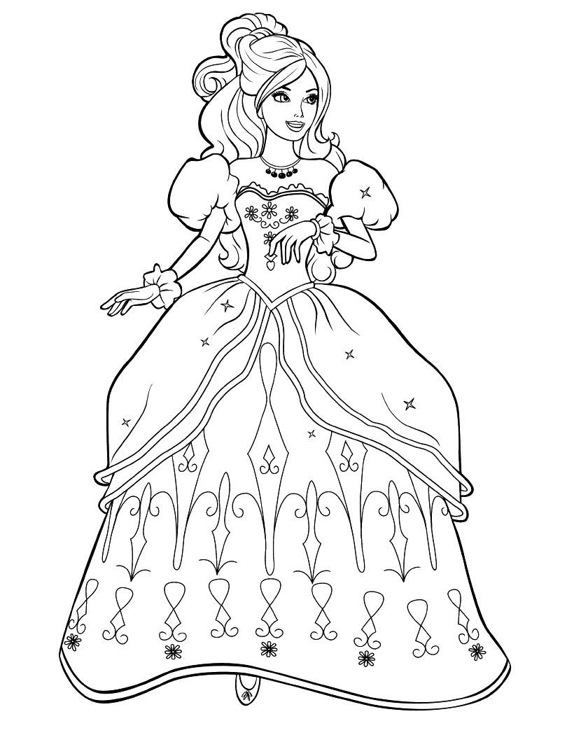 Coloring page - Barbie ea espada