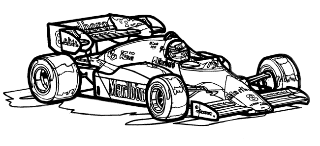 Coloring page - 1984 fórmula carro