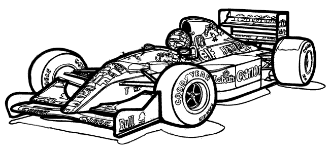 Coloring page - 1992 fórmula carro