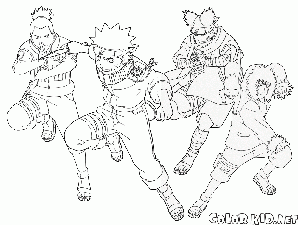 Coloring page - Ataque de Sasuke