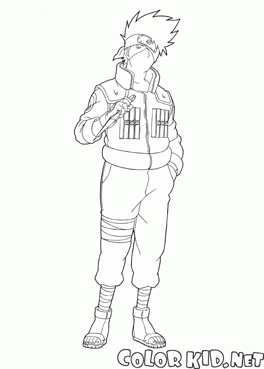 desenho para colorir do kakashi