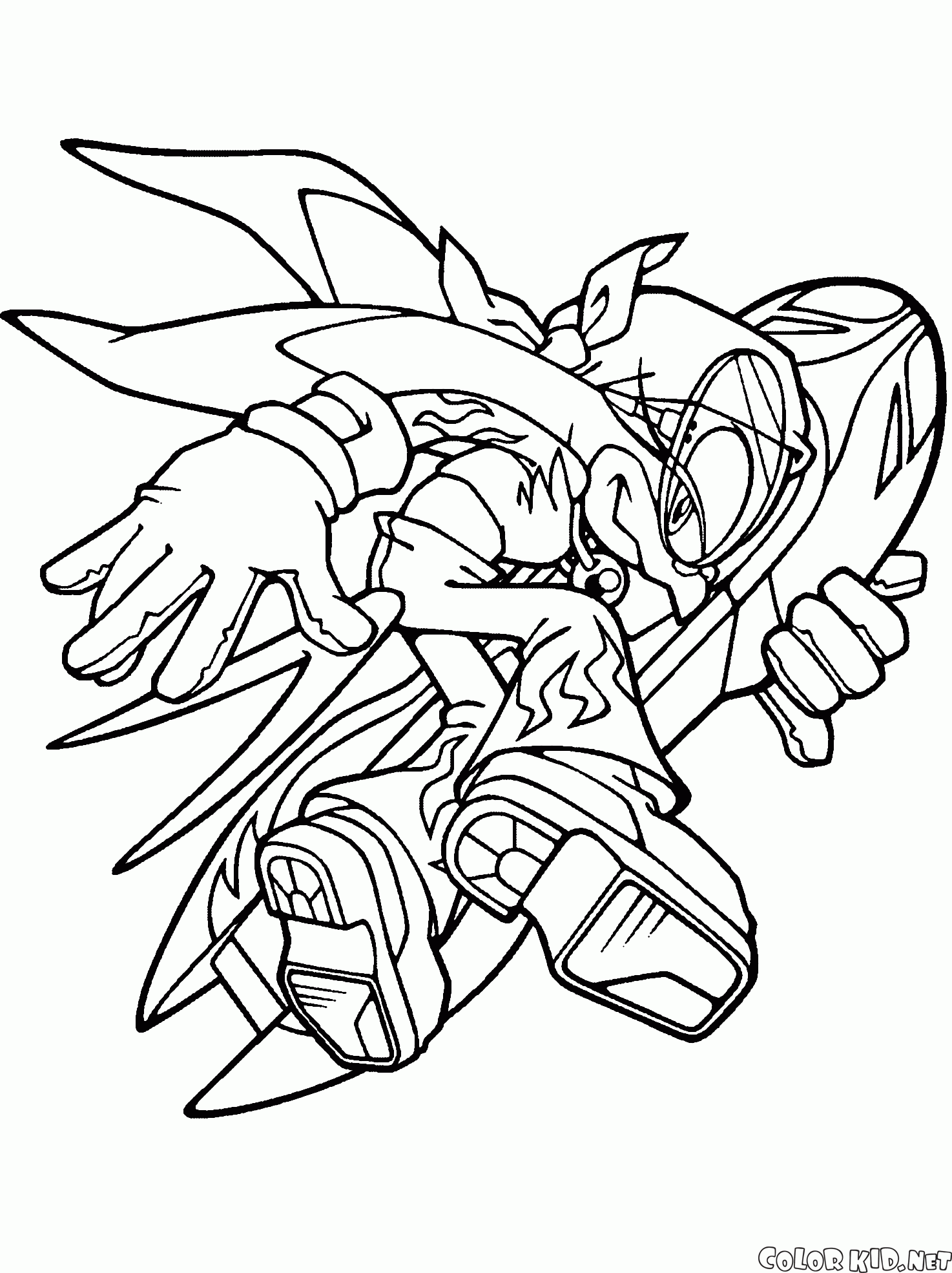 Sonic Shadow para colorir - Imprimir Desenhos