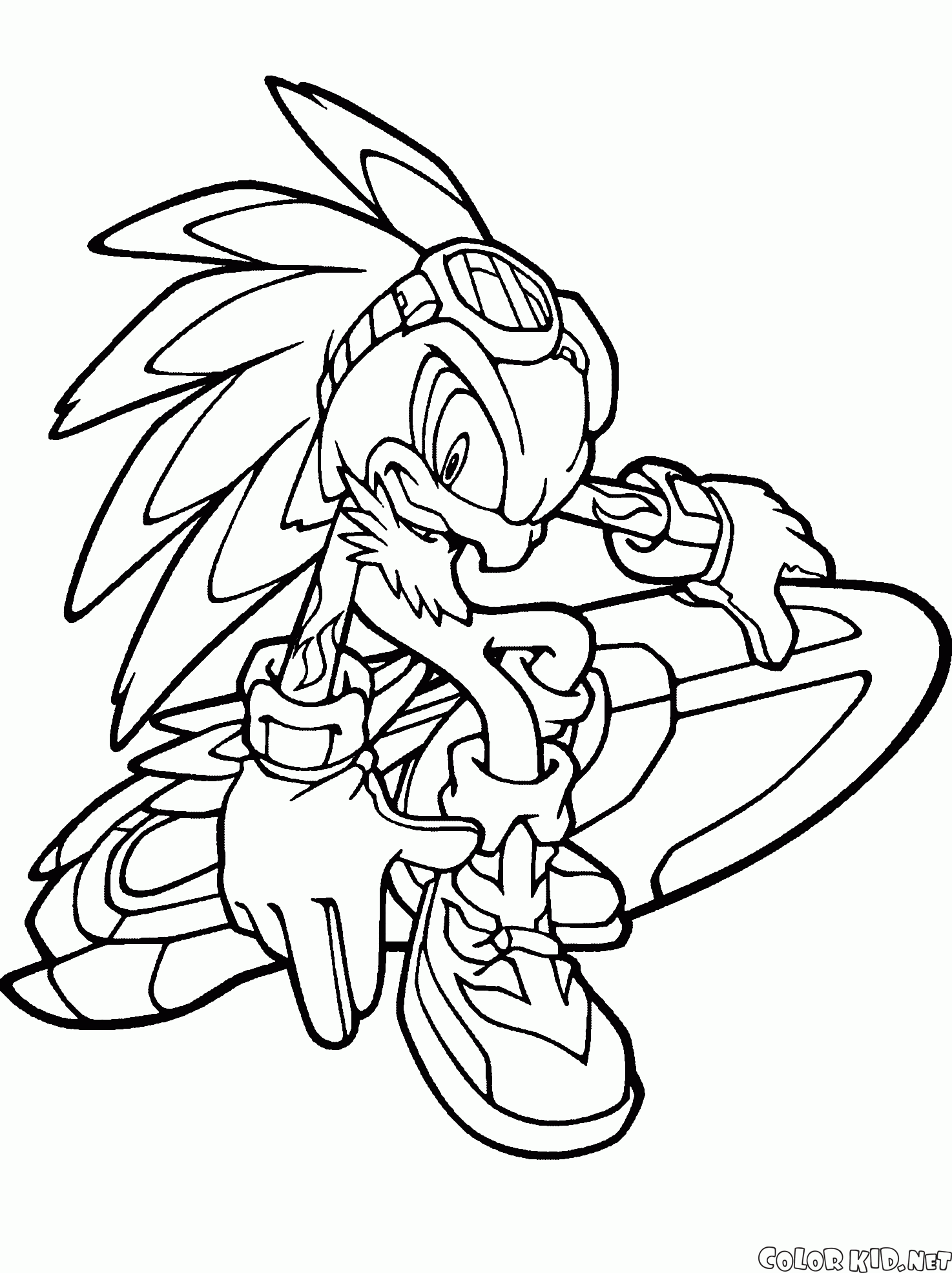 Desenho 02 de Miles Tails Prower para colorir