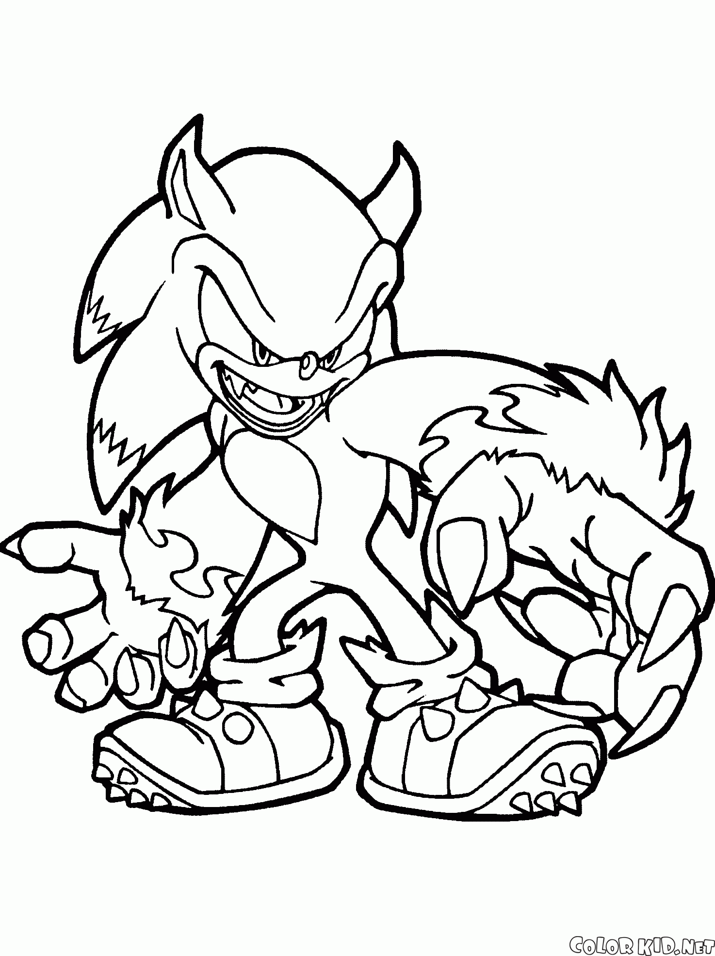 Shadow the Hedgehog para colorir - Imprimir Desenhos