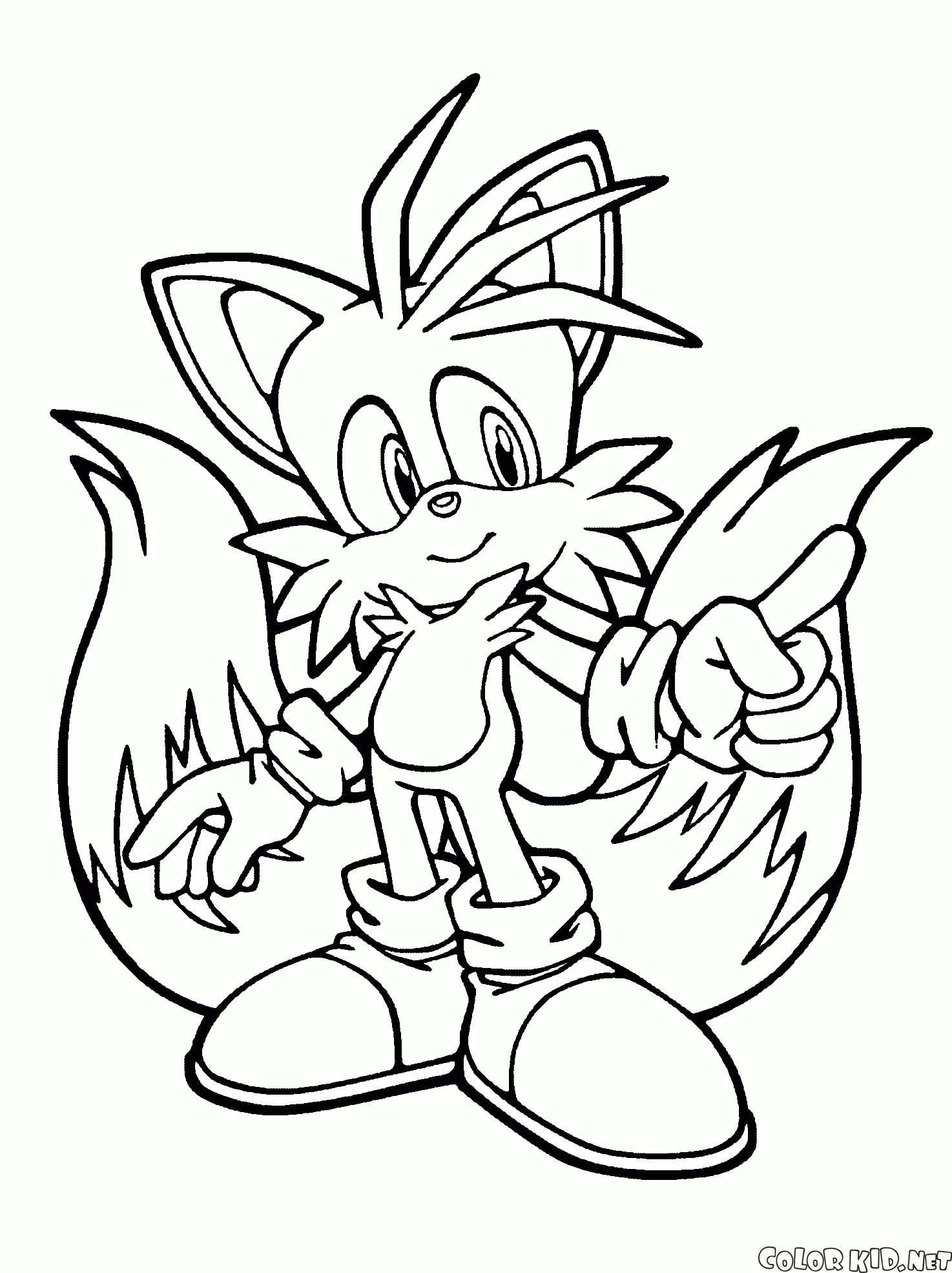 como desenhar o Tails (Miles Prower Tails- Sonic) 