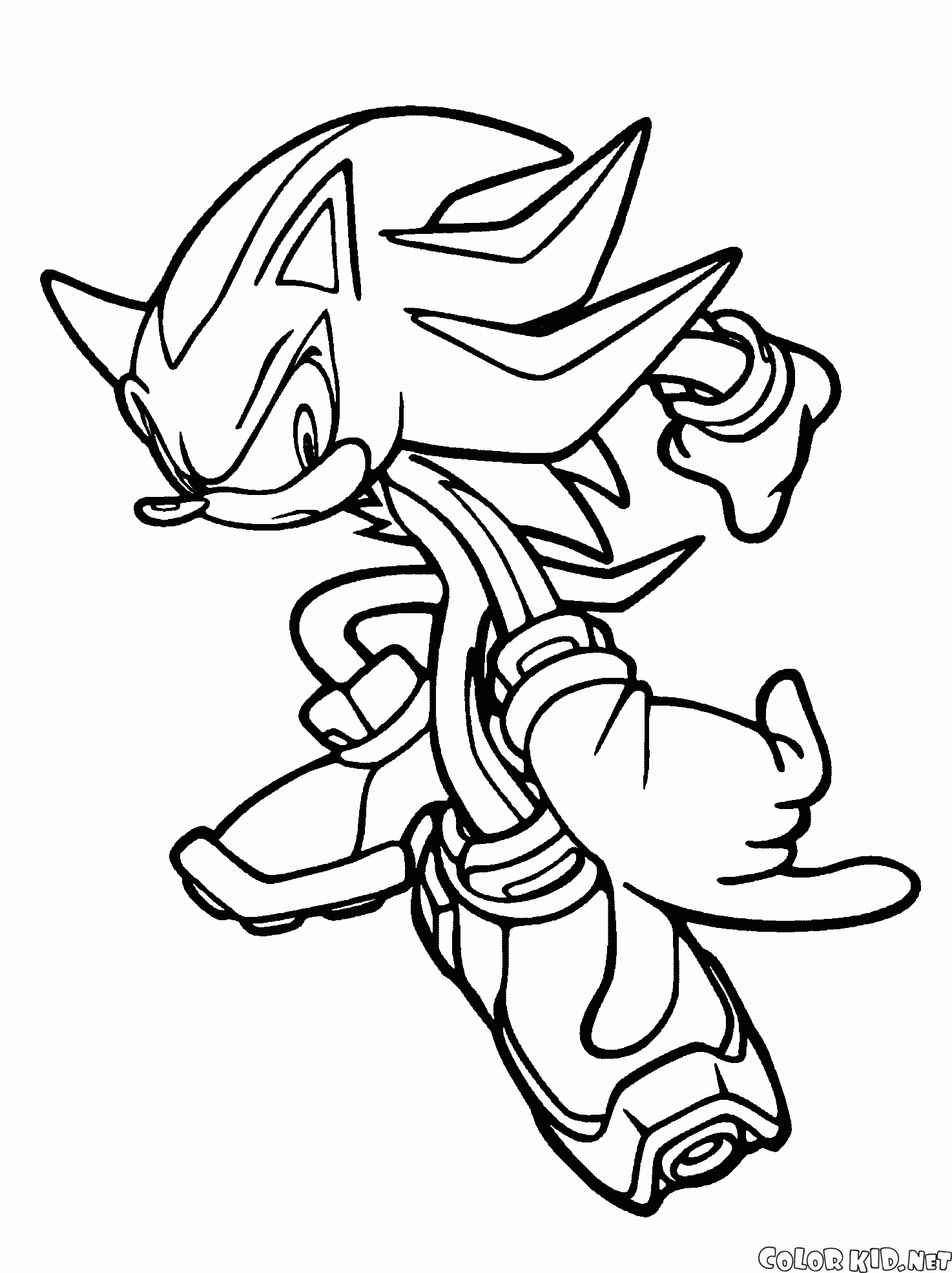 Shadow the Hedgehog para colorir - Imprimir Desenhos