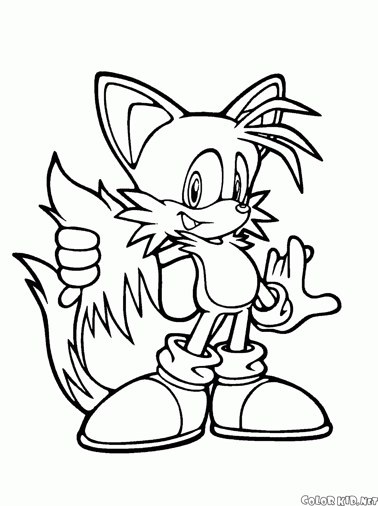 Tails Sonic para colorir - Desenhos Imprimir