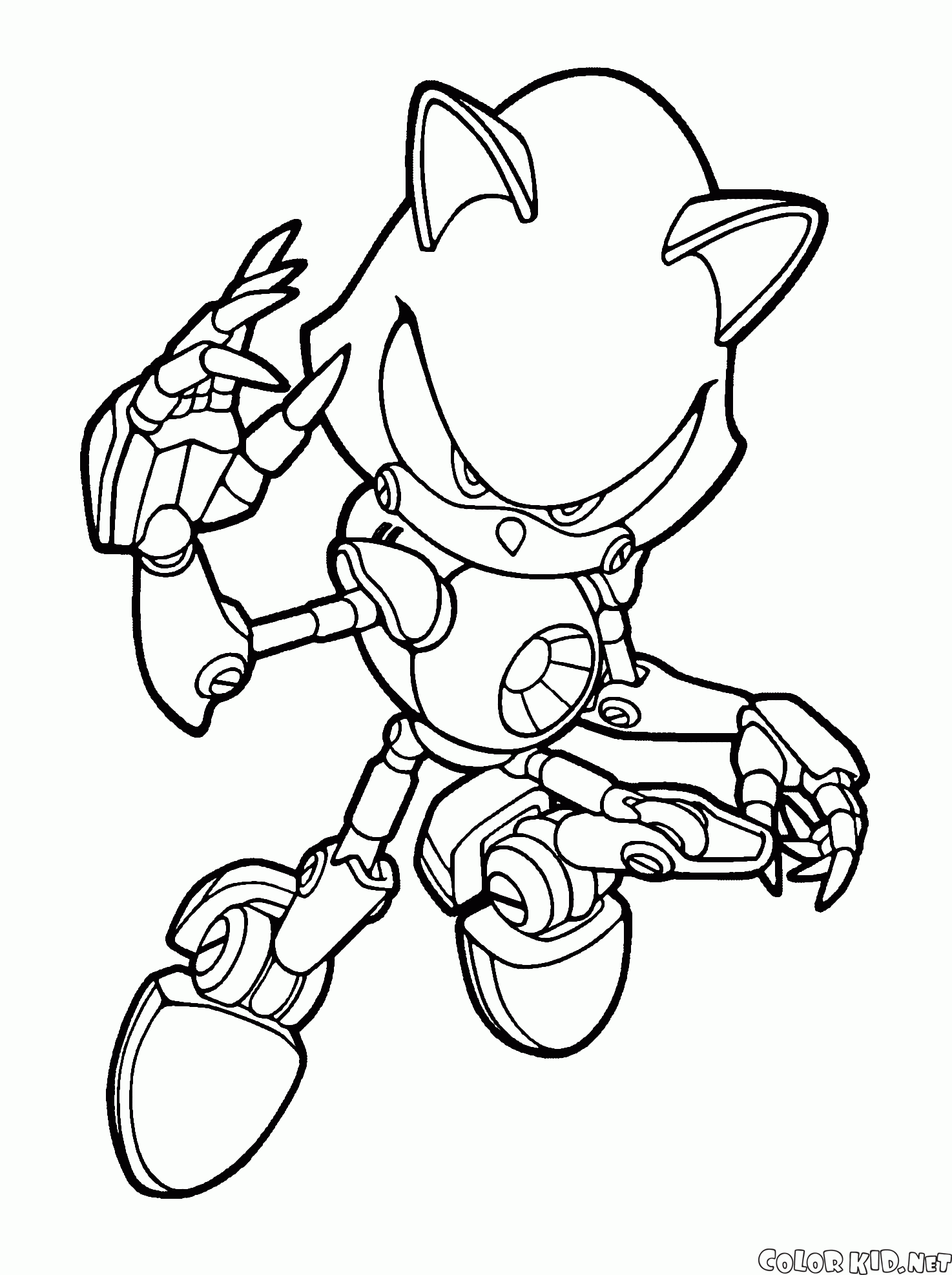 Sonic metal para colorir - Imprimir Desenhos