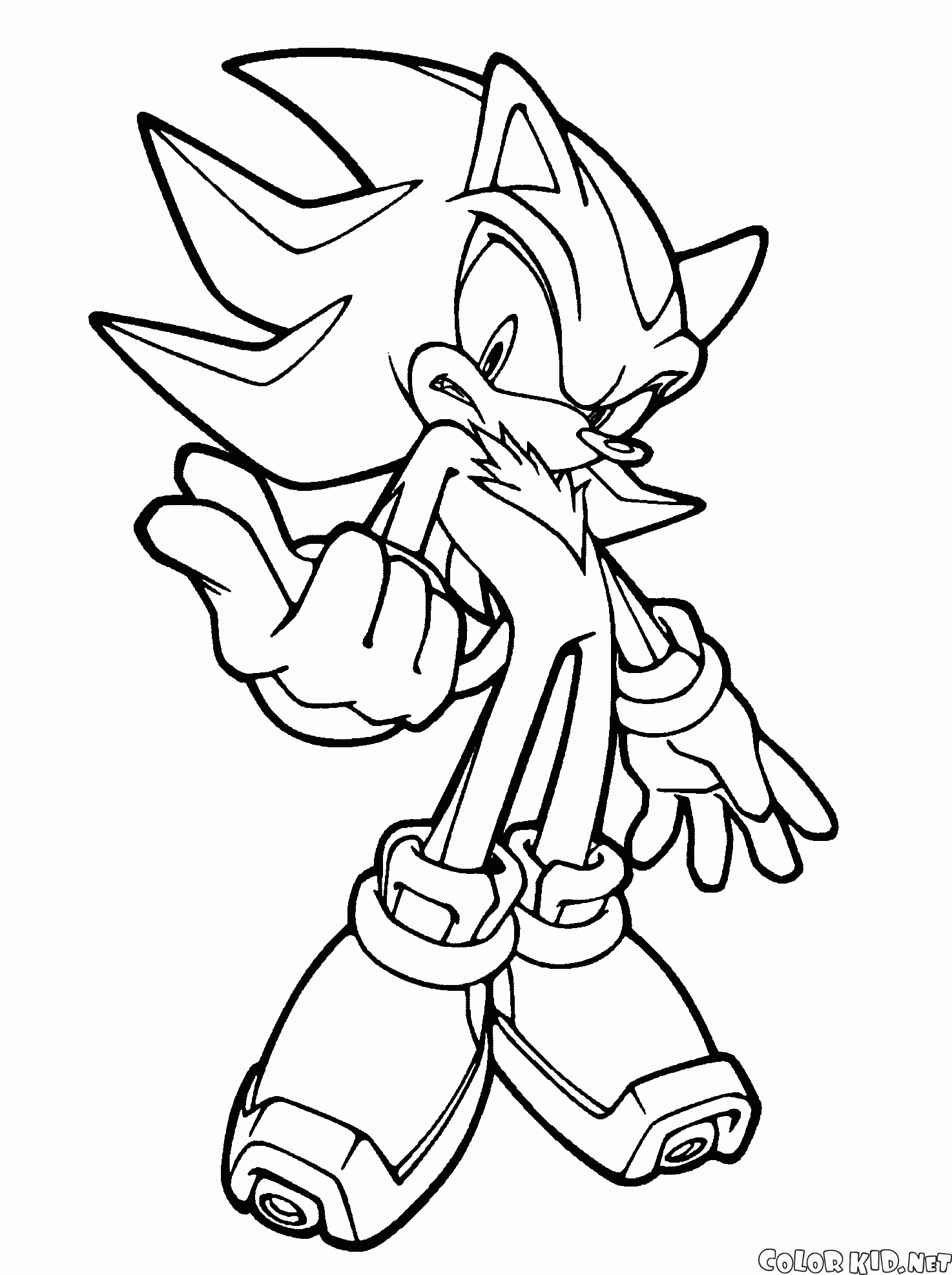 Desenhos de Shadow the Hedgehog para Colorir e Imprimir 