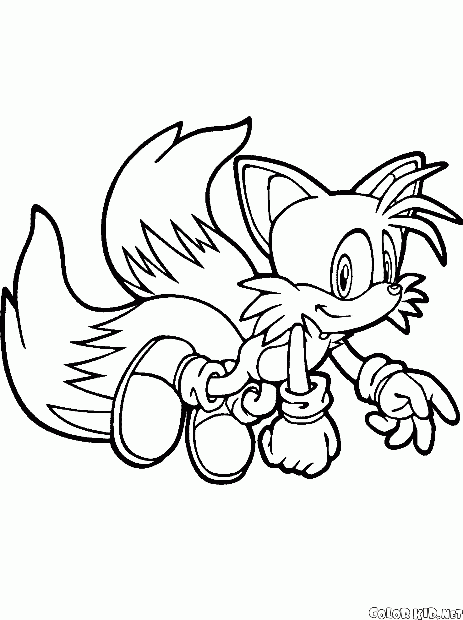 Desenho de Miles Tails Prower de Sonic 2 - O Filme para colorir