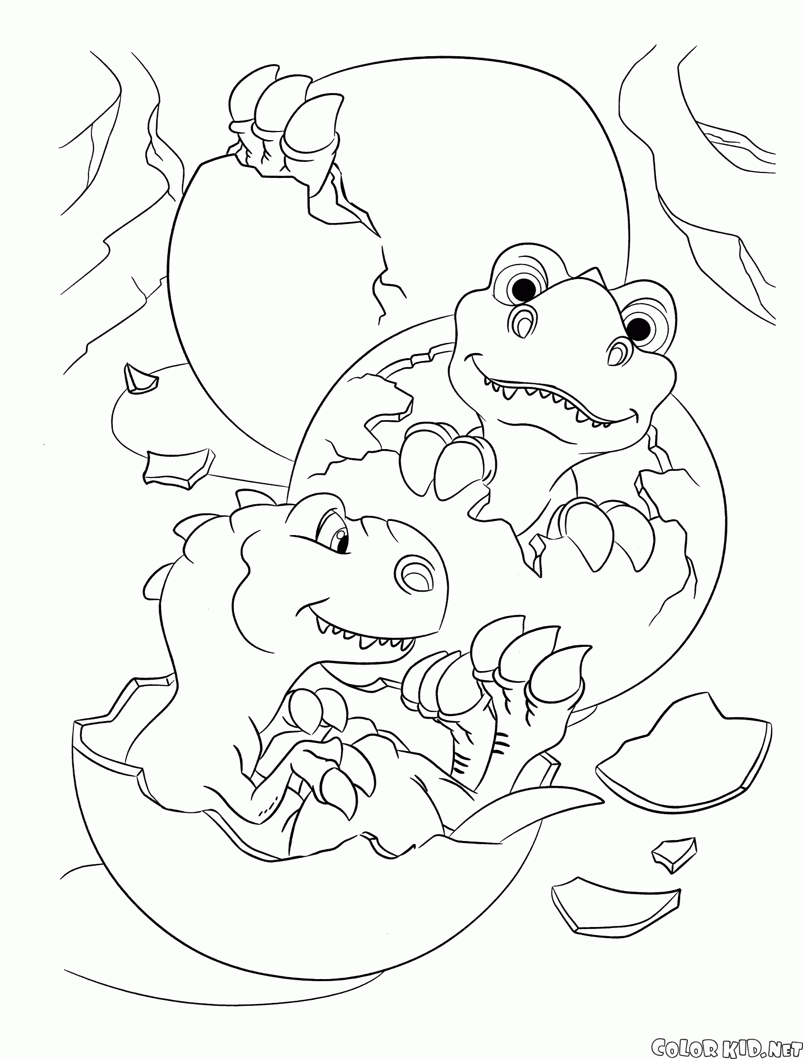 Desenhos de Lindo Bebê Dinossauro para Colorir e Imprimir 