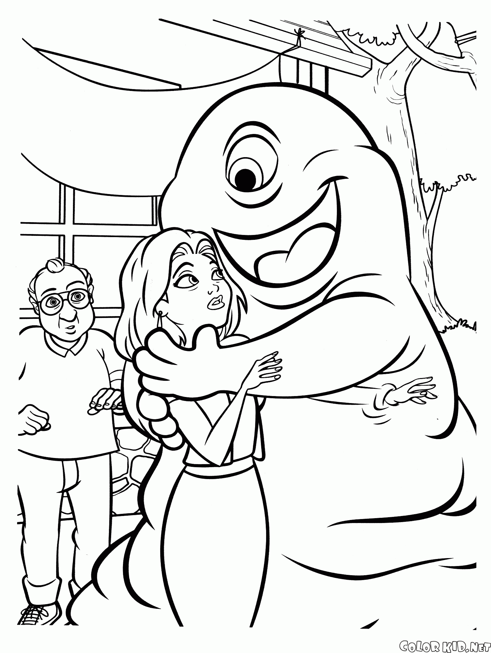 Monsters vs Aliens desenho para colorir