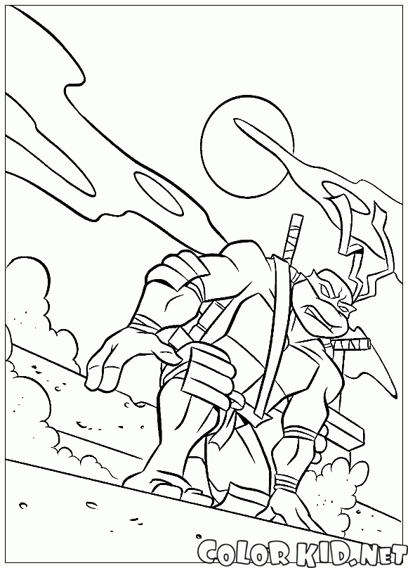 Desenho de Leonardo Ninja Turtles para Colorir - Colorir.com