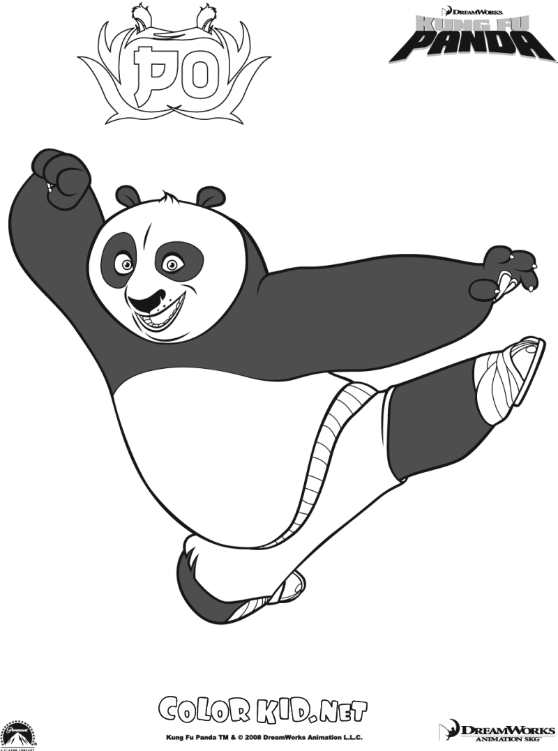 Coloring page - Kung Fu Panda