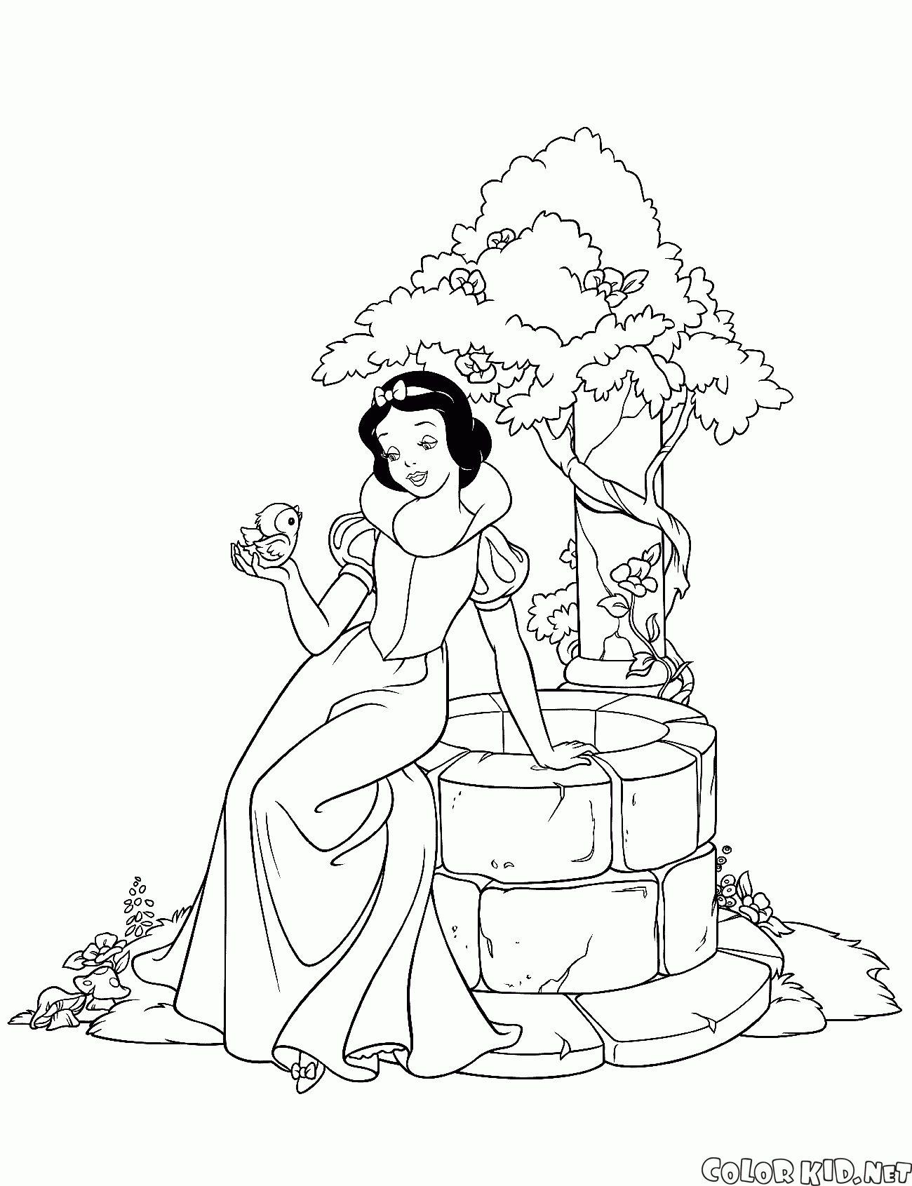 Branca de Neve e os Sete Anões desenhos para imprimir pintar e