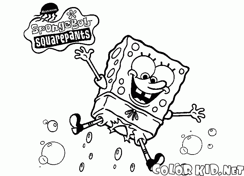 Bob esponja para colorir