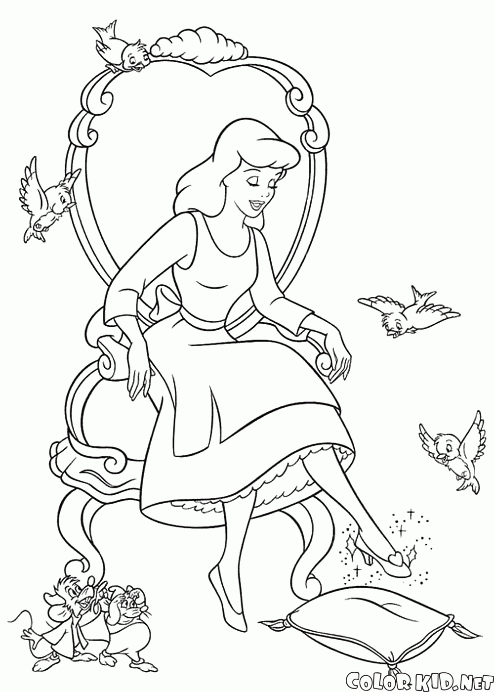 Cinderella e um sapatinho de cristal