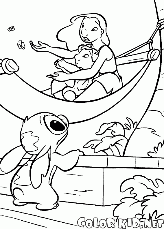 Lilo e Stitch desenho para colorir