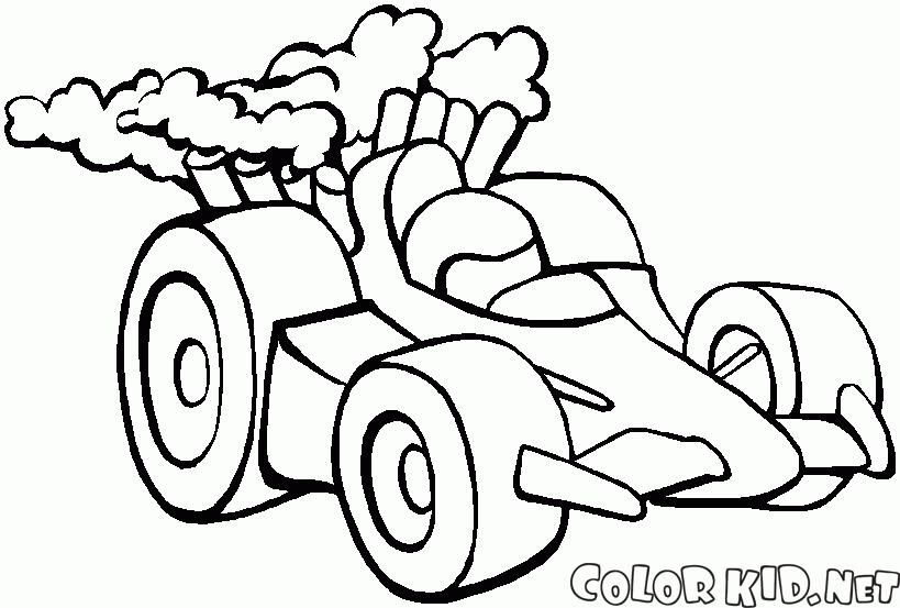 Desenhos de Carros de Corrida para colorir - Páginas para