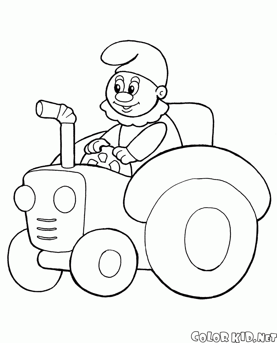 Coloring page - O trator de brinquedo