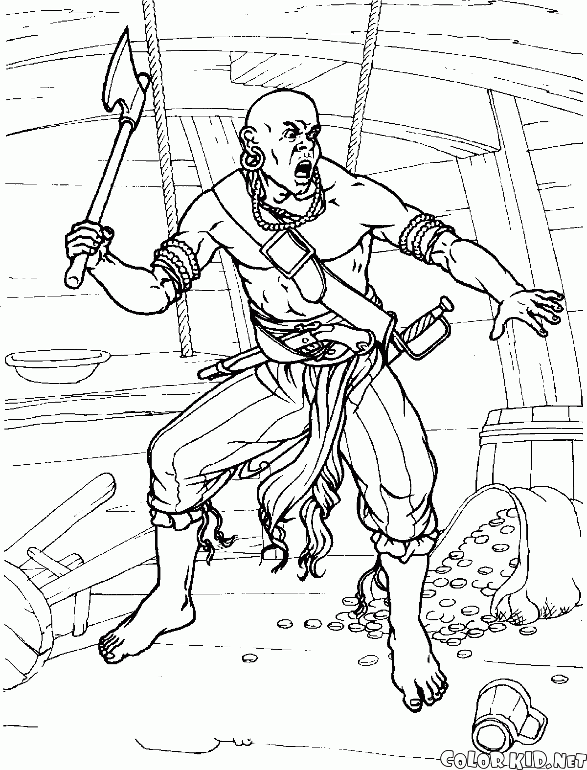 Pirata com um machado