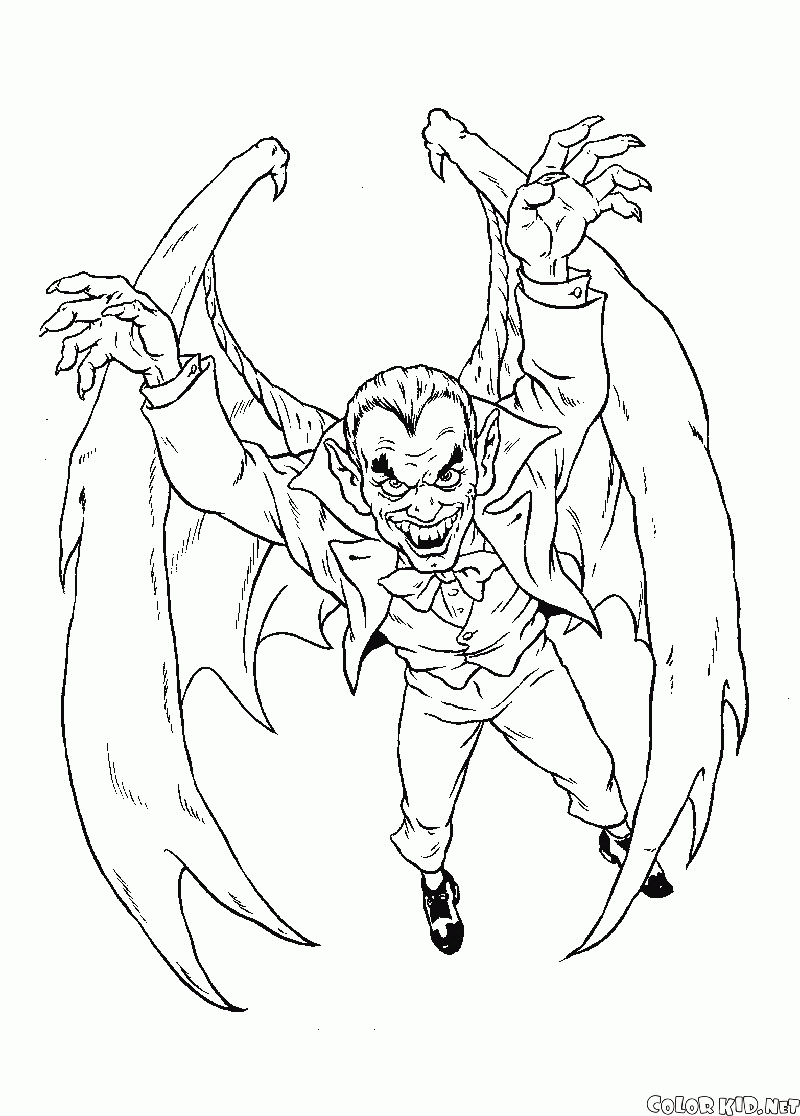 Desenho de Garoto Vampiro para colorir  Desenhos para colorir e imprimir  gratis