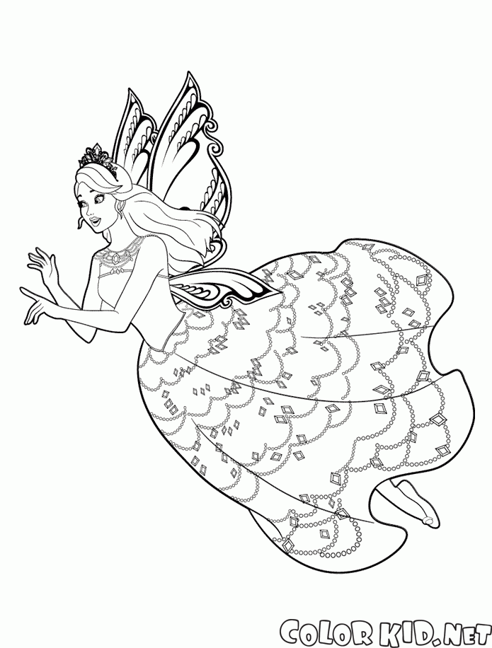 Coloring page - Barbie Fada