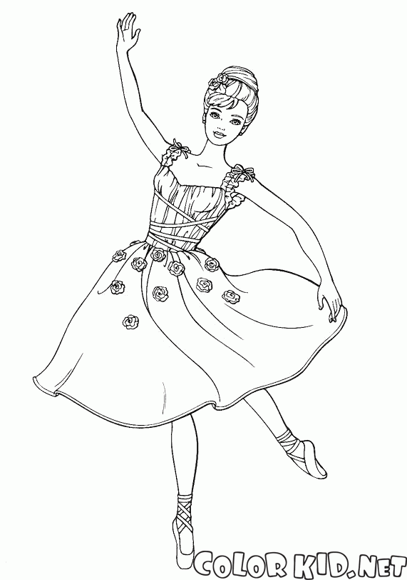Bailarina em um vestido modesto