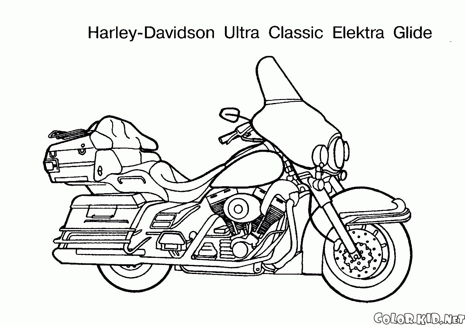 Desenho de Motocicleta harley para Colorir - Colorir.com