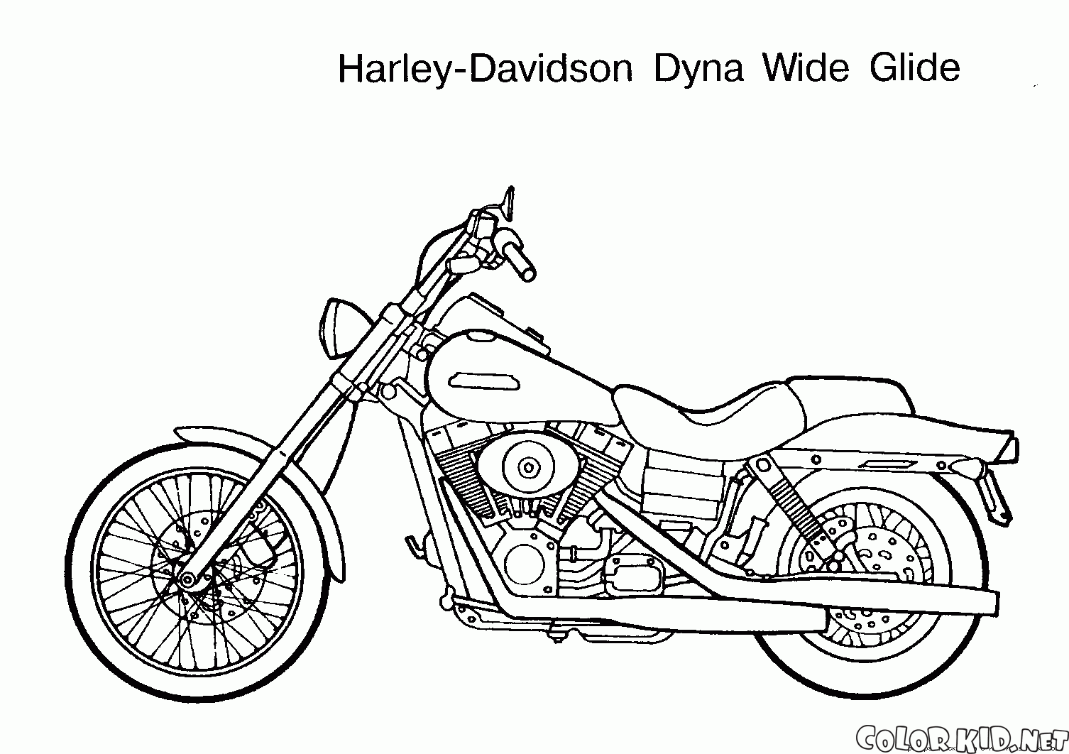 Coloring page - Motocicleta em um carrinho