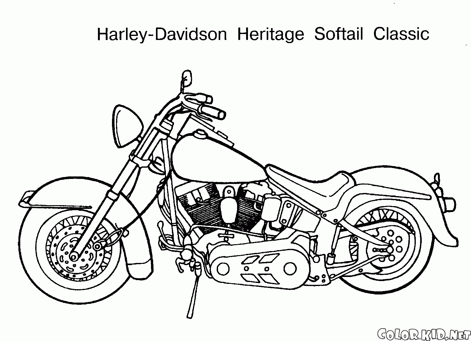 Coloring page - Reparação da motocicleta é difícil