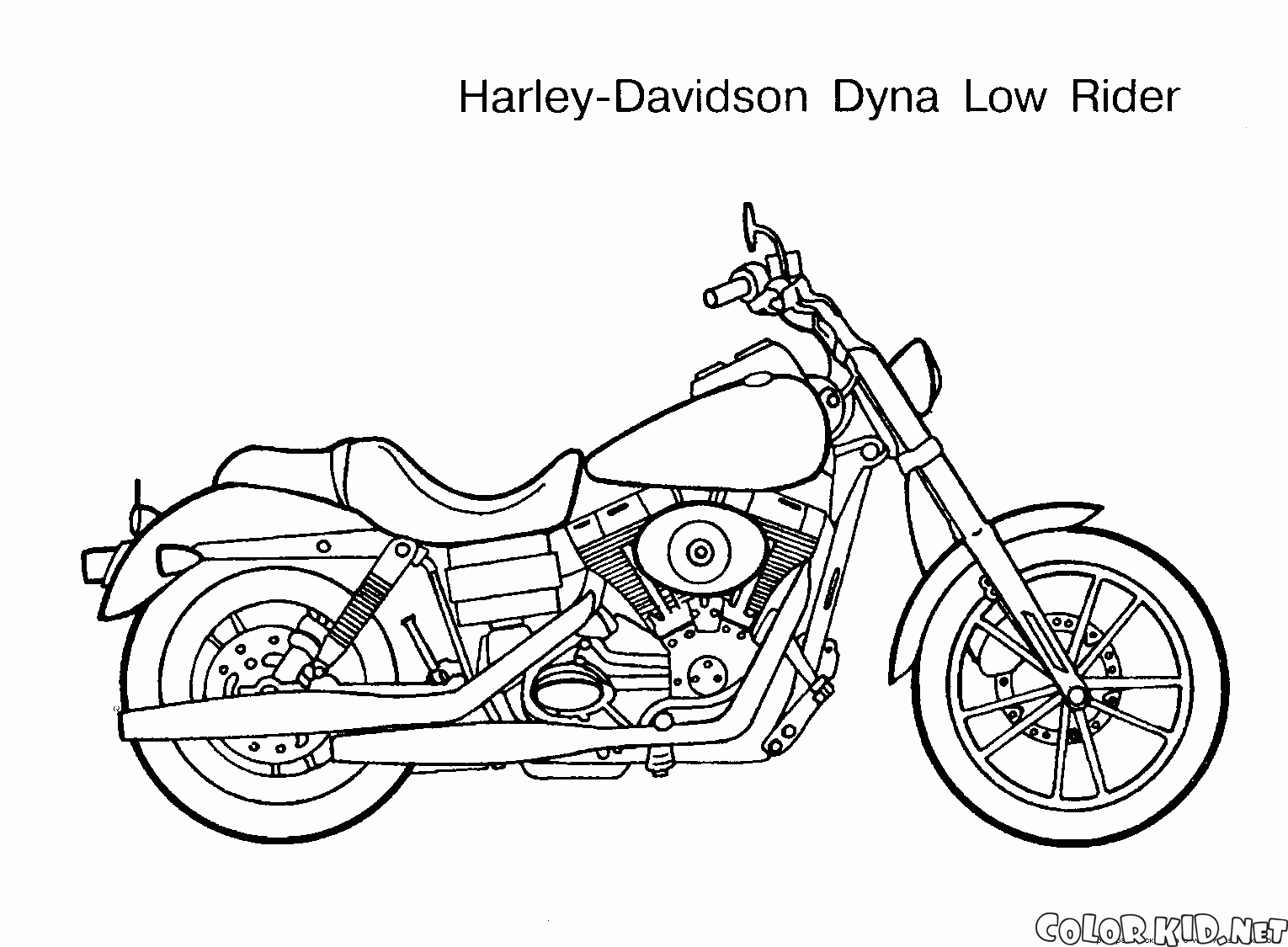 Desenho de Motocicleta harley para Colorir - Colorir.com