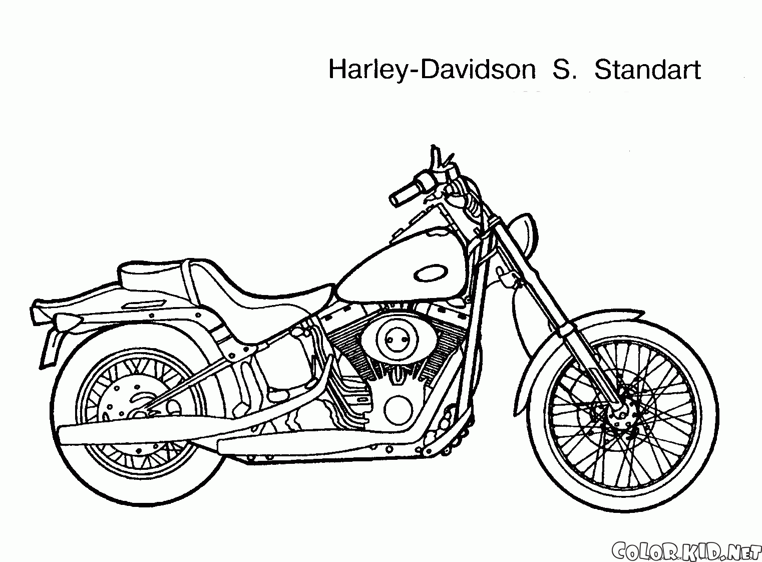 Coloring page - Reparação da motocicleta é difícil