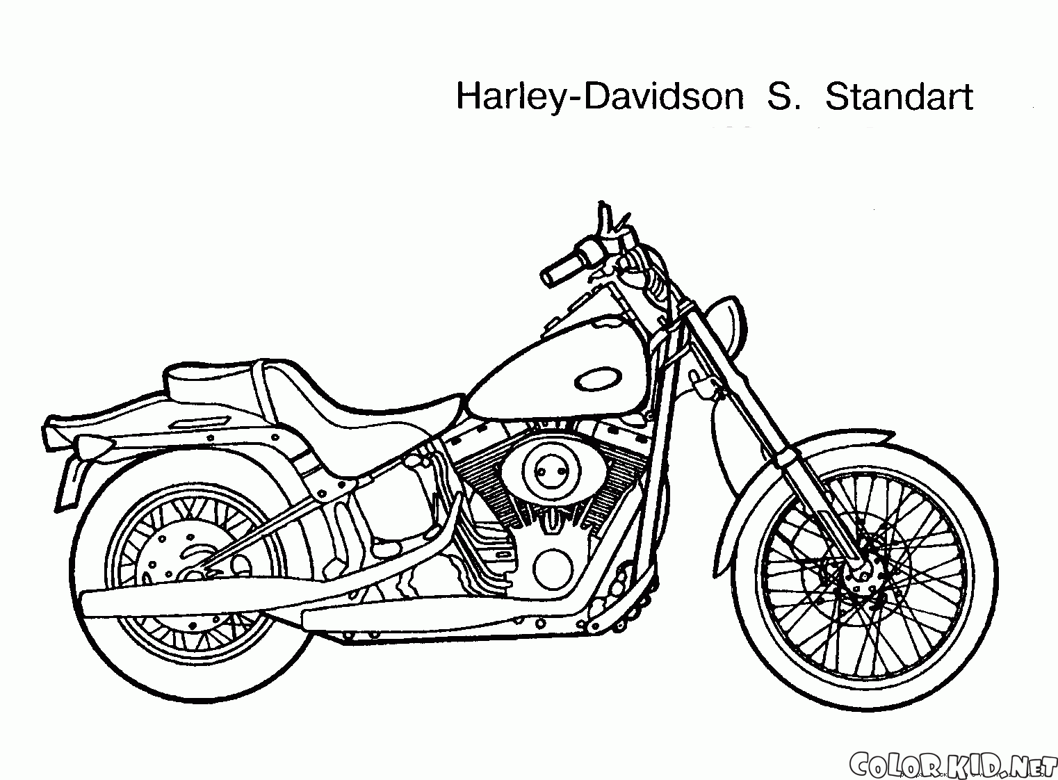 Desenho de Moto de viagem para colorir - Tudodesenhos