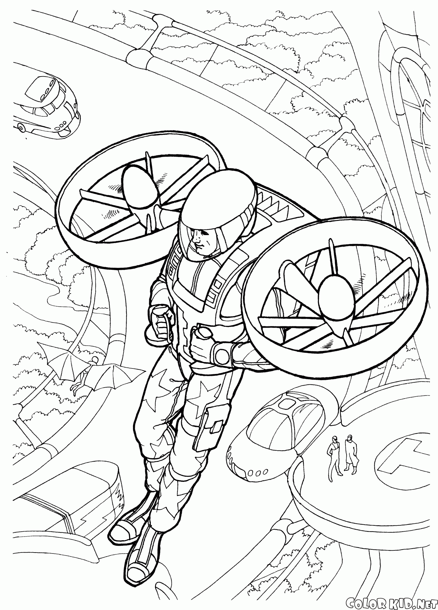 Desenho para colorir de moto · Creative Fabrica