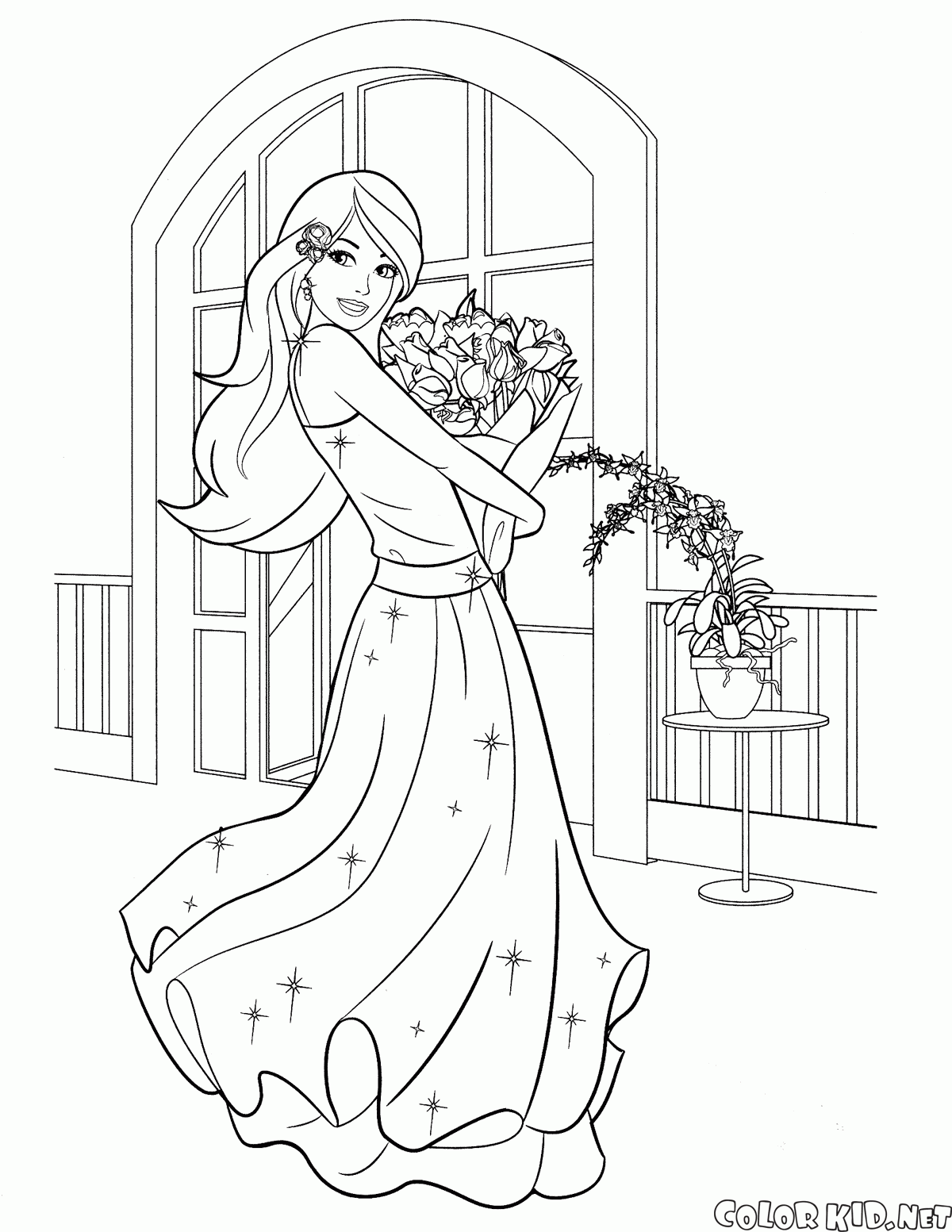 Coloring page - Barbie vai ao baile de formatura