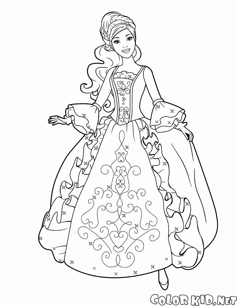 Coloring page - Barbie vai ao baile de formatura