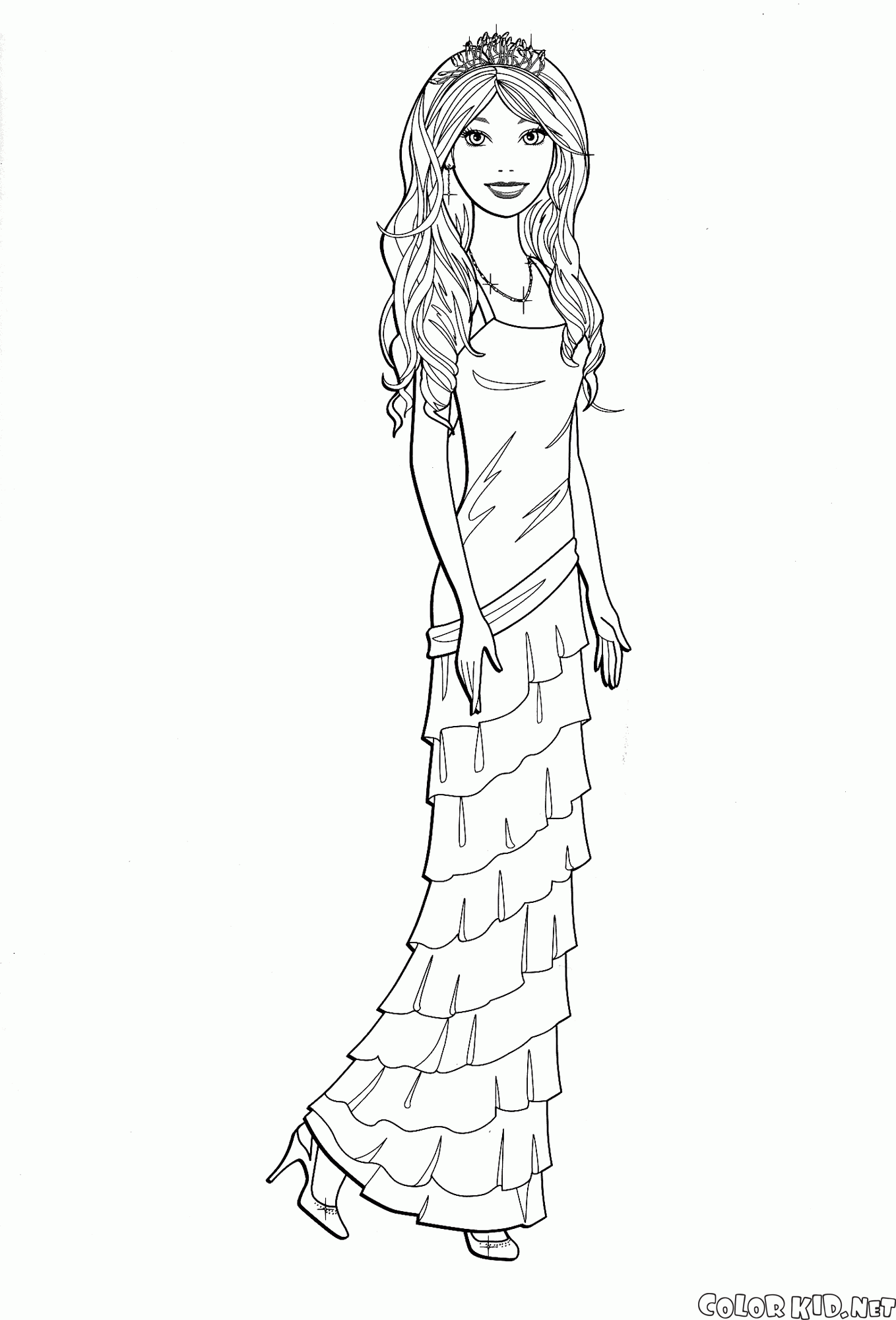 Coloring page - Barbie vai ao baile de formatura