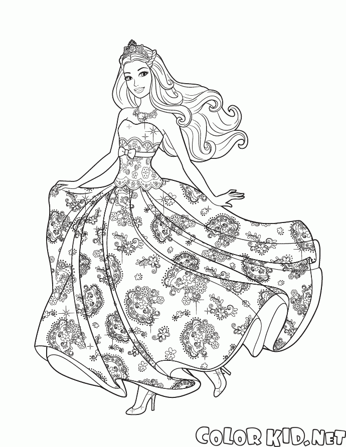 Coloring page - Barbie vai ao baile de formatura