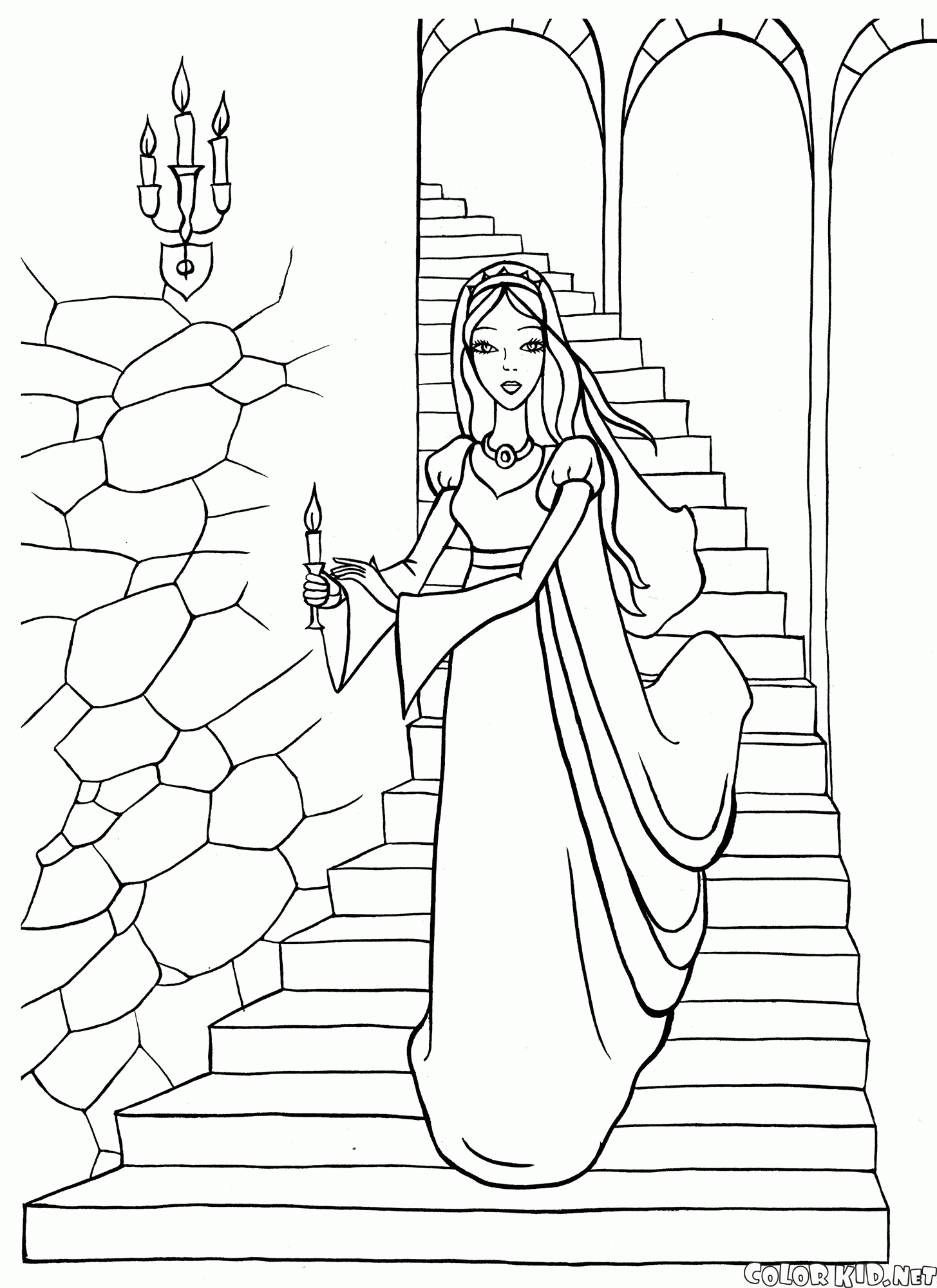 Princesa elfo escocesa - Retornar à infância - Coloring Pages for